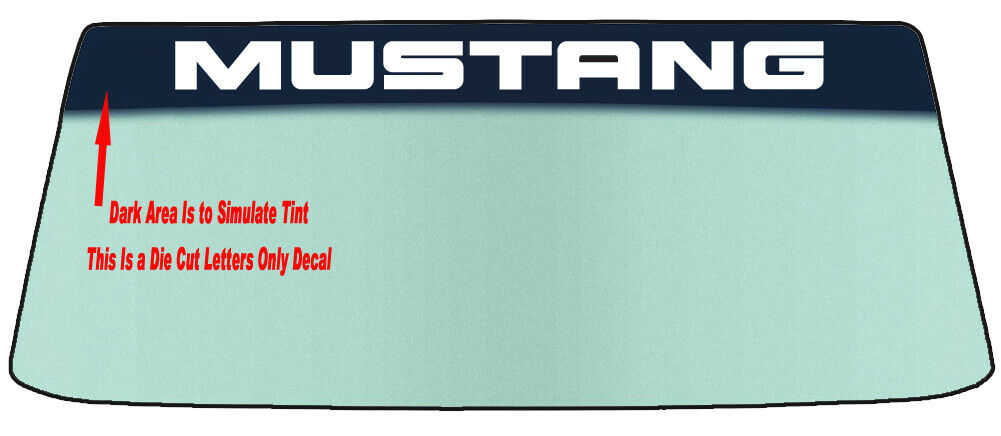 MUSTANG 60 x 10 Vehicle Custom Windshield Banner Graphic Die Cut Decal - Vinyl Application Tool Included