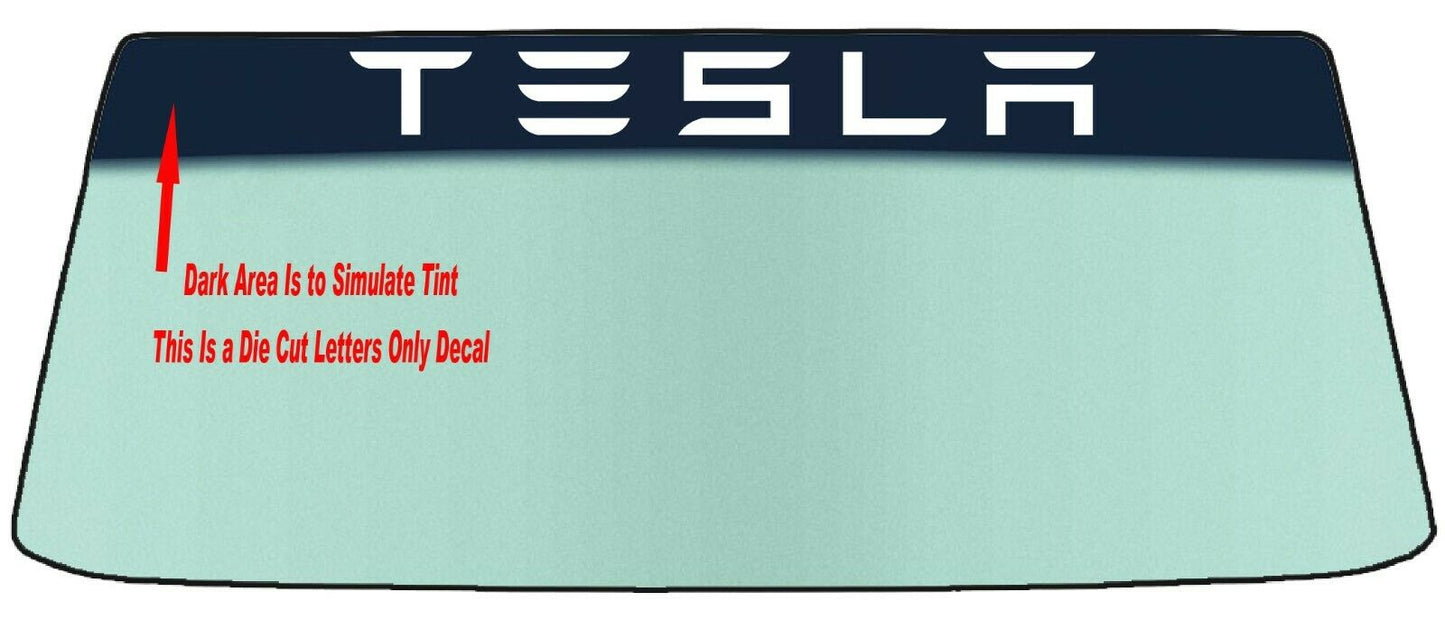 FOR TESLA VEHICLES WINDSHIELDS BANNER GRAPHIC DIE CUT DECAL/STICKER VINYL DECAL