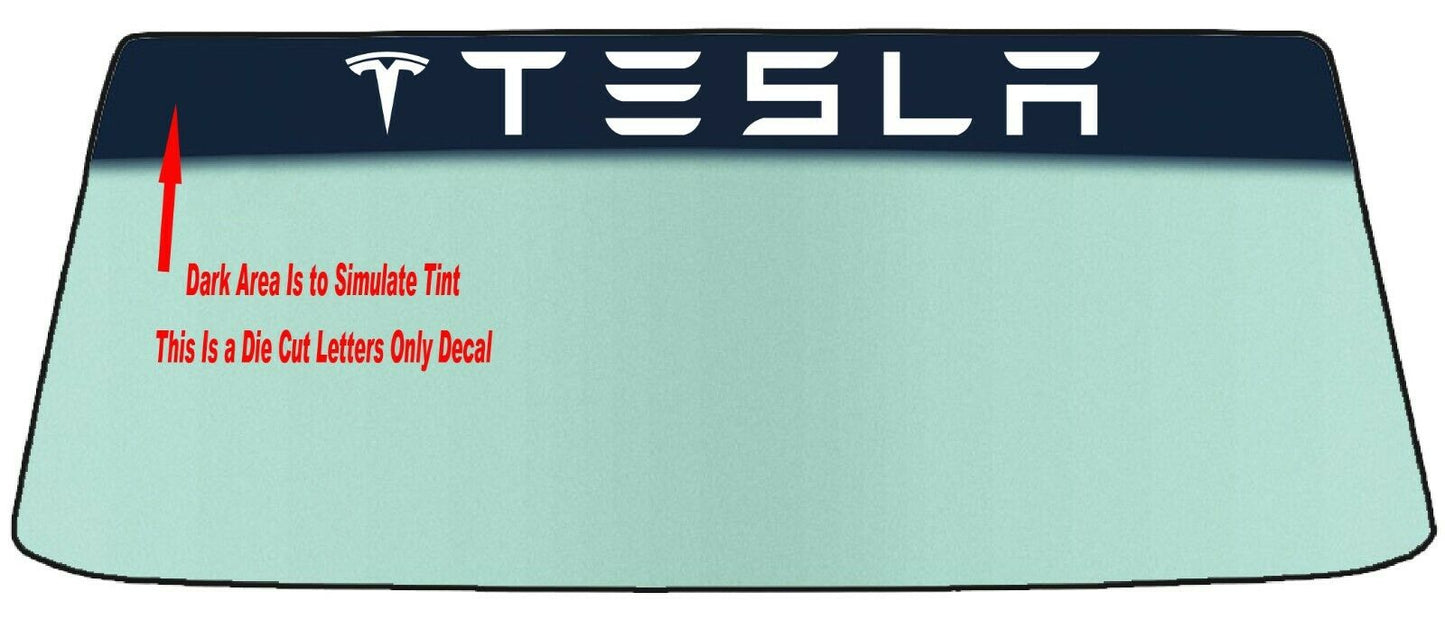 FOR TESLA VEHICLES WINDSHIELDS BANNER GRAPHIC DIE CUT DECAL/STICKER VINYL DECAL