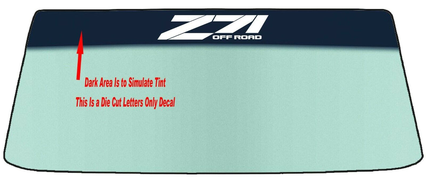 FOR CHEVROLET Z71 AND Z71 OFFROAD Windshield Banner Vinyl Decal - With Application Tool