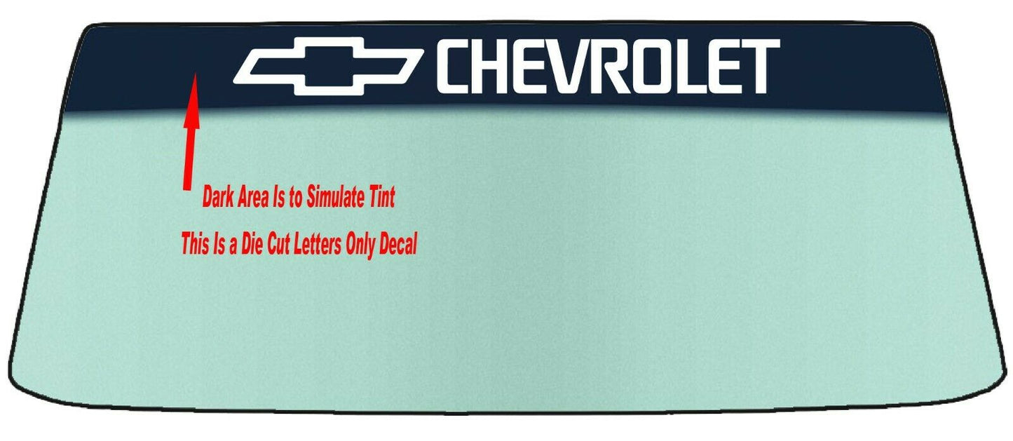 Fits A CHEVROLET Vehicle Custom Windshield Banner Graphic Die Cut Decal - Vinyl Application Tool Included