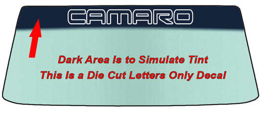 OUTLINE CAMARO Vehicle Custom Windshield Banner Graphic Die Cut Decal - Vinyl Application Tool Included (Copy)