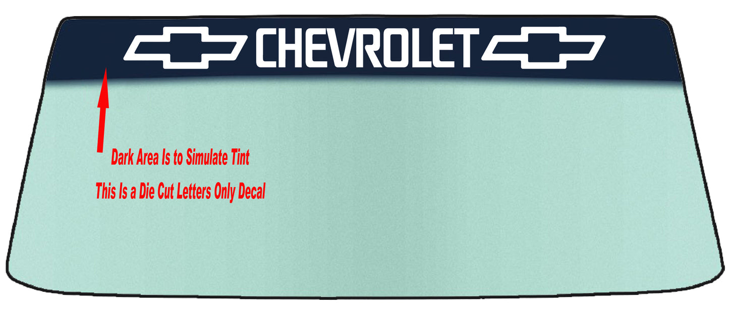 Fits A CHEVROLET Vehicle Custom Windshield Banner Graphic Die Cut Decal - Vinyl Application Tool Included