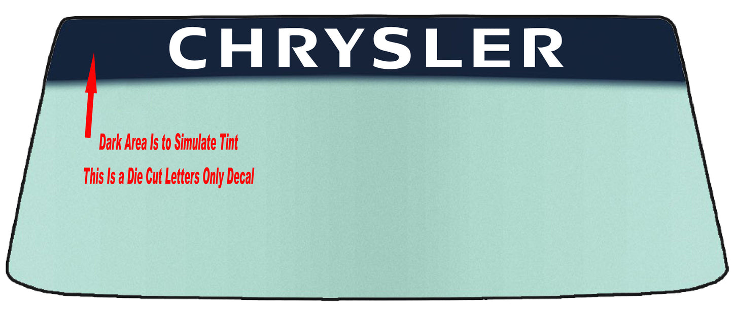 Fits A CHRYSLER Vehicle Custom Windshield Banner Graphic Die Cut Decal - Vinyl Application Tool Included