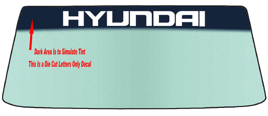 Fits A HYUNDAI Vehicle Custom Windshield Banner Graphic Die Cut Decal - Vinyl Application Tool Included