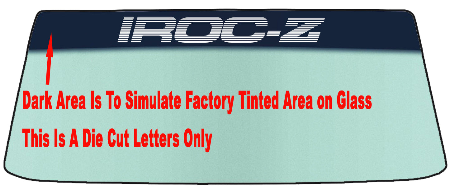 For IROC and IROC Z28  3 Styles Vehicles Vinyl Windshield Banner Automotive Car Decal Sticker Graphic Accent Decoration