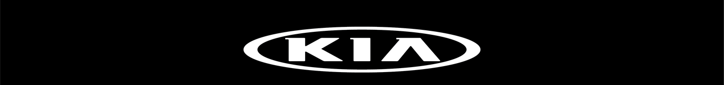 Custom KIA Windshield Banner with Black Background Graphic Decal / Sticker Vinyl Decal