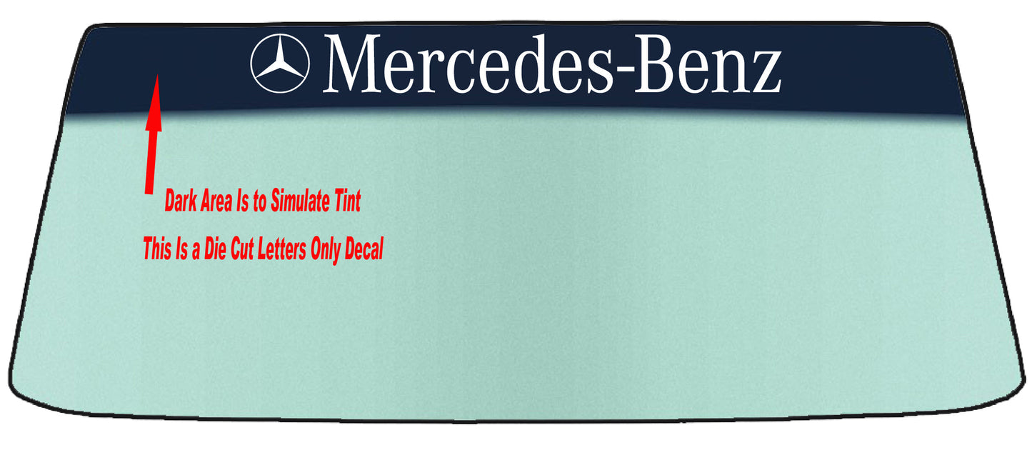 Fits A MERCEDES-BENZ Vehicle Custom Windshield Banner Graphic Die Cut Decal - Vinyl Application Tool Included